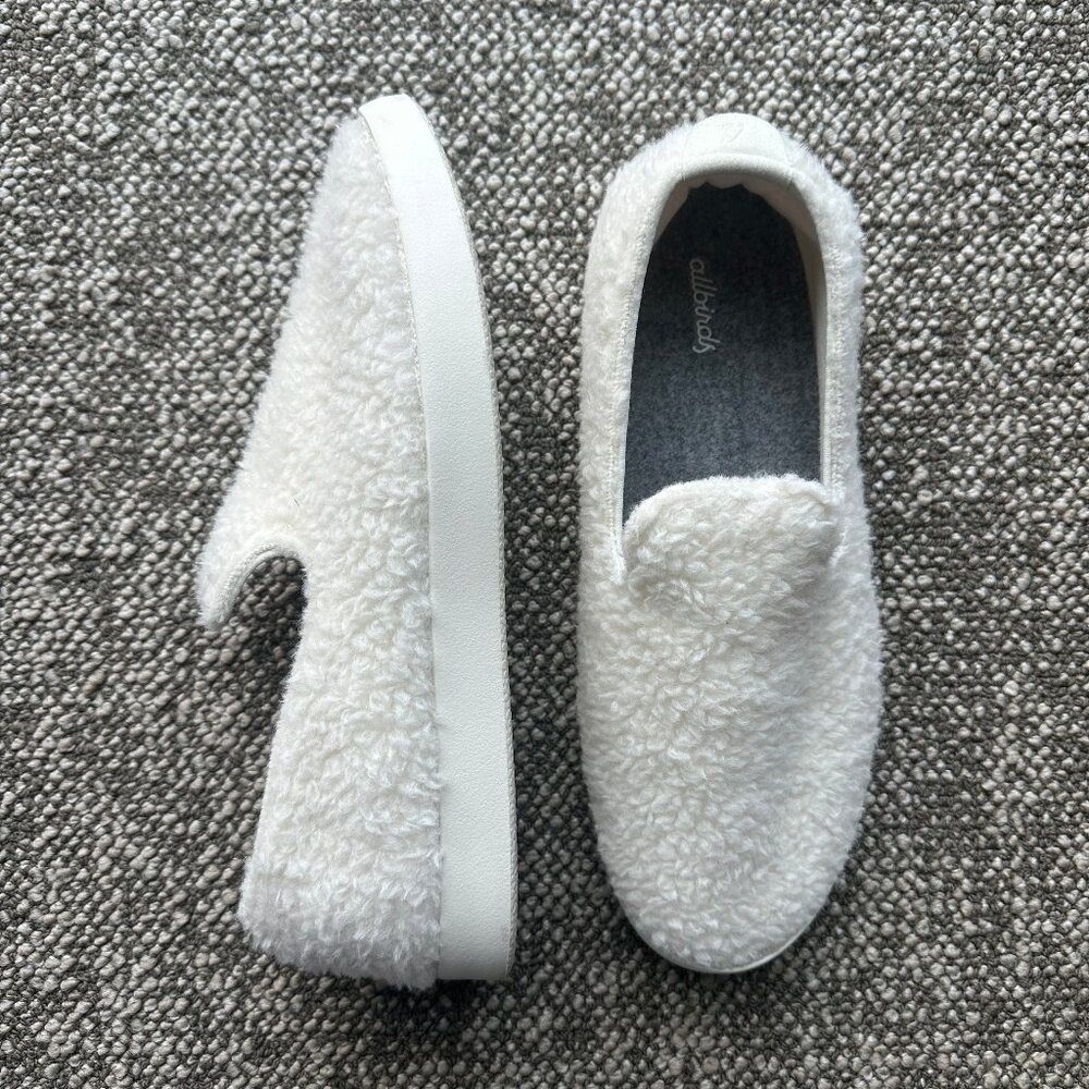 ALLBIRDS Men's Wool Cruisers - Fuzzy White Slip-on Shoes